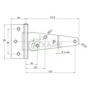 BISAGRA AMIG 550-130 NEGRO 4872