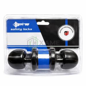 CERRADURA SAFETY POMO DOR-NEGRA