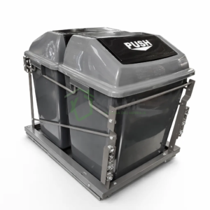 BASURERO EXTRA PINLU DOBLE C/TAPA C/FREN