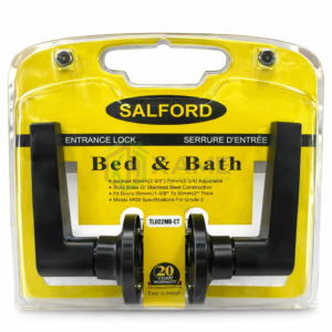 CERRADURA SALFORD MANIJA TL002 MB NEGRO BAÑO.
