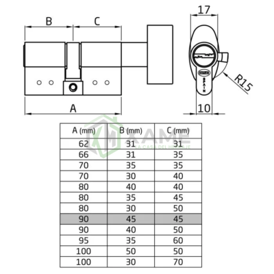 CILINDRO AMIG 10000-90 22369 LL/S
