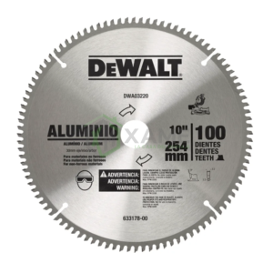 DISCO DEWALT 10"X100D P/ALUMINIO DWA03220