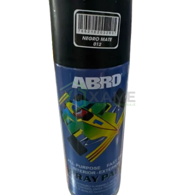 PINTURA SPRAY ABRO NEGRO MATE AUTO PN12 16354