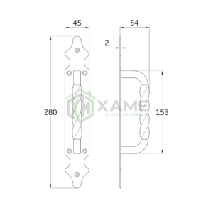 TIRADERA AMIG 100P-280X45 CUERO 18431