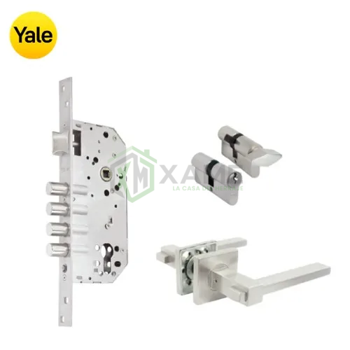 CERRADURA YALE KIT TURIN INOX LL-S BULON 11488