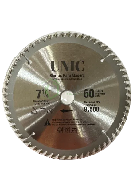 DISCO P/MADERA UNIC 7 1/4 X 60D
