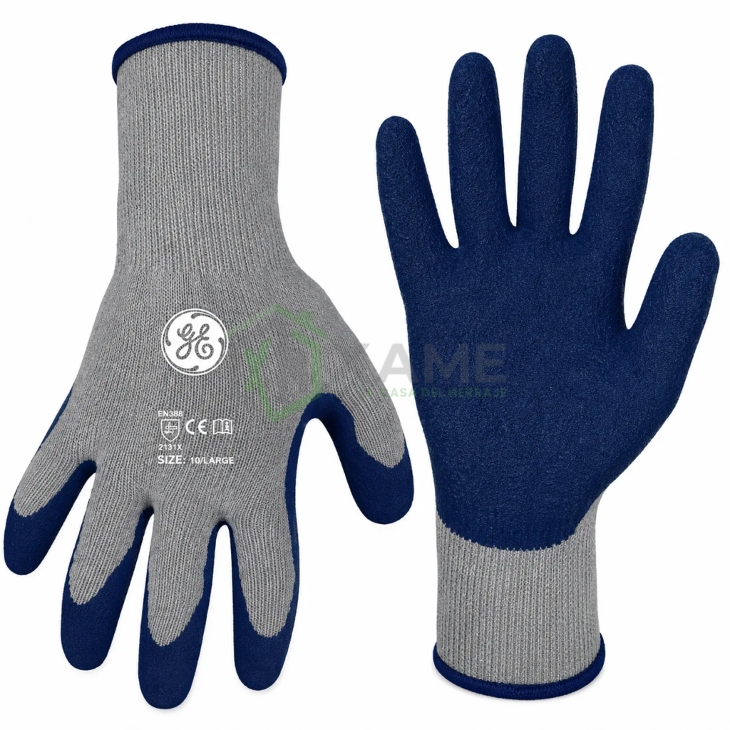GUANTE GE-ANTICORTE GRIS - AZUL T-M-GG209MC