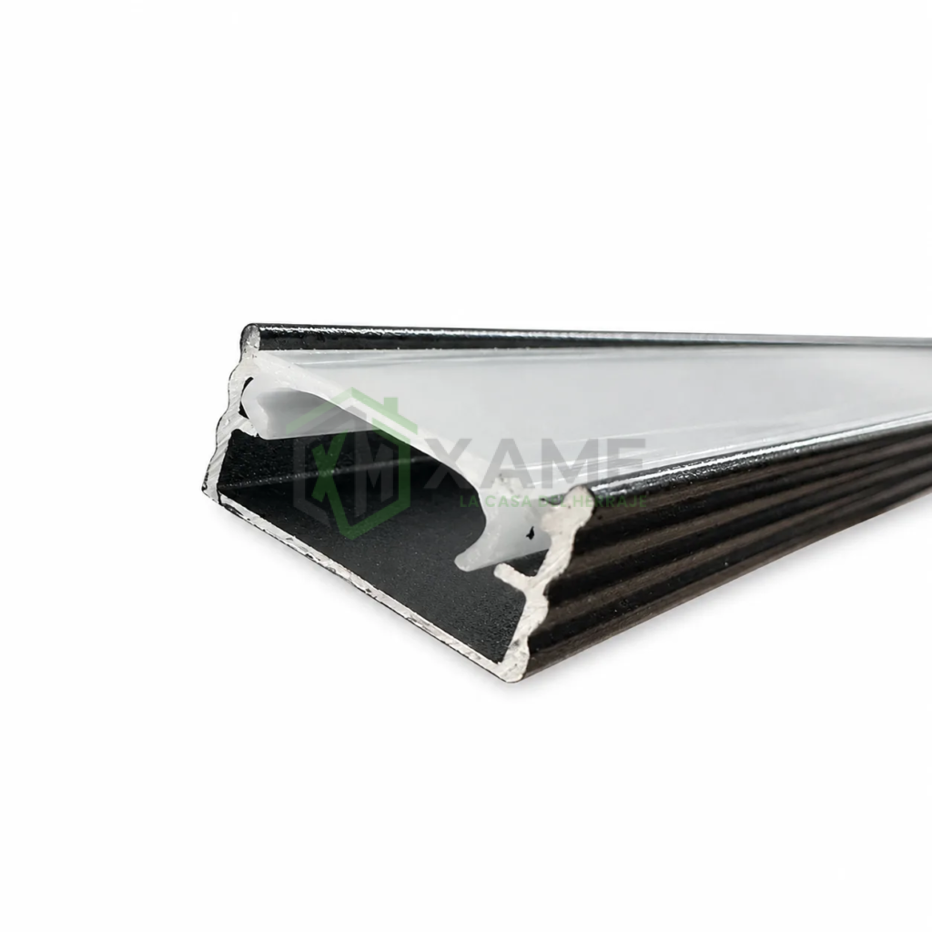 PERFIL P/EMPOTRAR LUZ LED NANO LITE XT45 NEGRO 1025 3MT-AMERI-LED