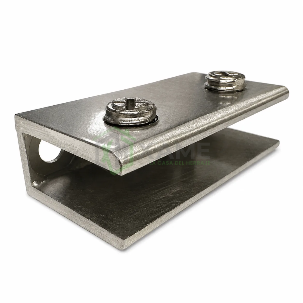 SOPORTE P/VIDRIO RECTANGUL P/8MM SN 523 POZ