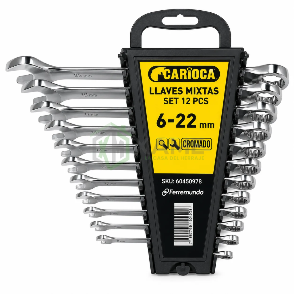 JUEGO LLAVE MIXTA CARIOCA 12PZ