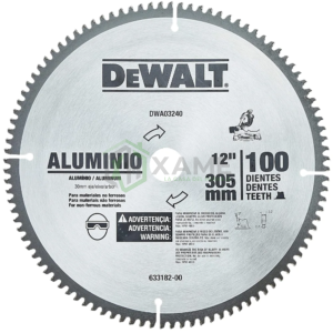 DISCO DEWALT 12" DWA03240-100D P/ALUMINIO