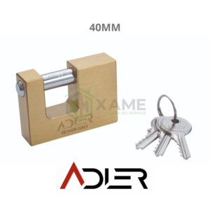 CANDADO ADLER ANTICIZALLA BRONCE 40MM