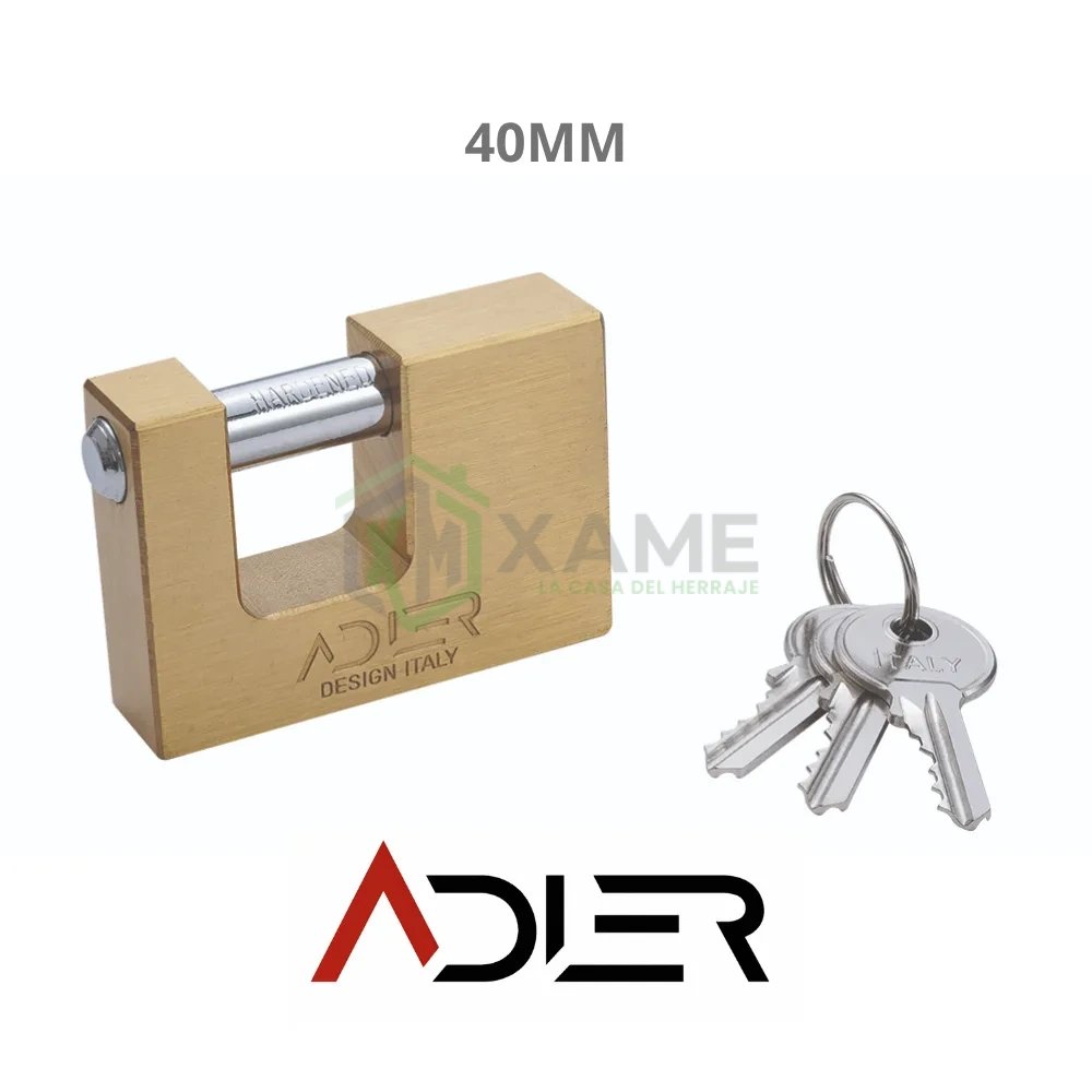 CANDADO ADLER ANTICIZALLA BRONCE 40MM