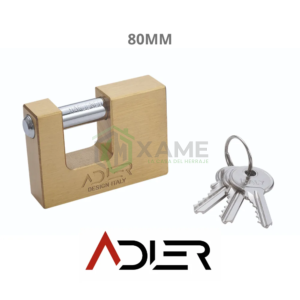 CANDADO ADLER ANTICIZALLA BRONCE 80MM CHI6604