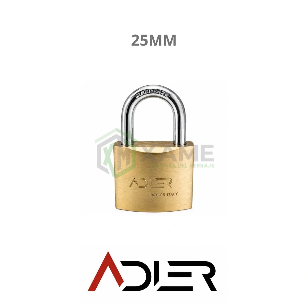 CANDADO ADLER PLANO HIERRO 25MM ADL0110