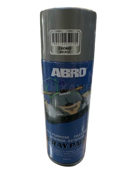 PINTURA SPRAY ABRO CROMO PLATA PA317