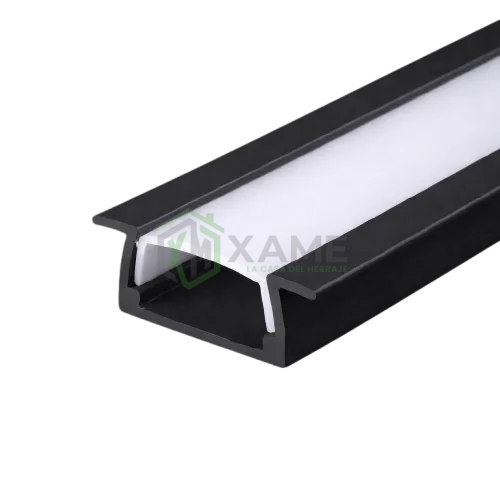 PERFIL P/EMPOTRAR P/LUZ LED NANO PLUS NEGRO 16.5X5MM DXBPN02 3MT DARLUX