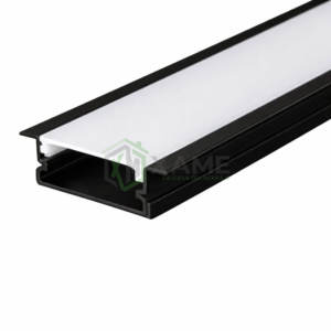 PERFIL P/EMPOTRAR P/LUZ LED DELTA-NEGRA 23X8MM -DXBPN04 3MT