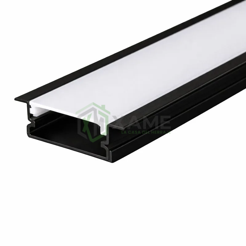 PERFIL P/EMPOTRAR P/LUZ LED DELTA-NEGRA 23X8MM -DXBPN04 3MT