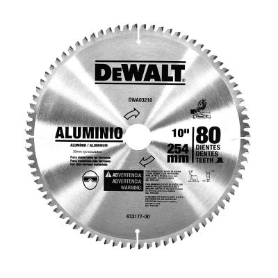 DISCO DEWALT ALUMINIO DWA03210 10 X 80D