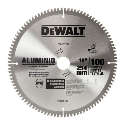 DISCO DEWALT ALUMINIO DWA03220 10 X 100D