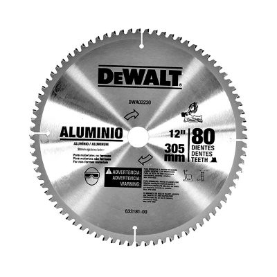 DISCO DEWALT ALUMINIO DWA03230 12 X 80D