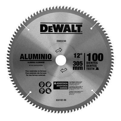 DISCO DEWALT ALUMINIO DWA03240 12 X 100D