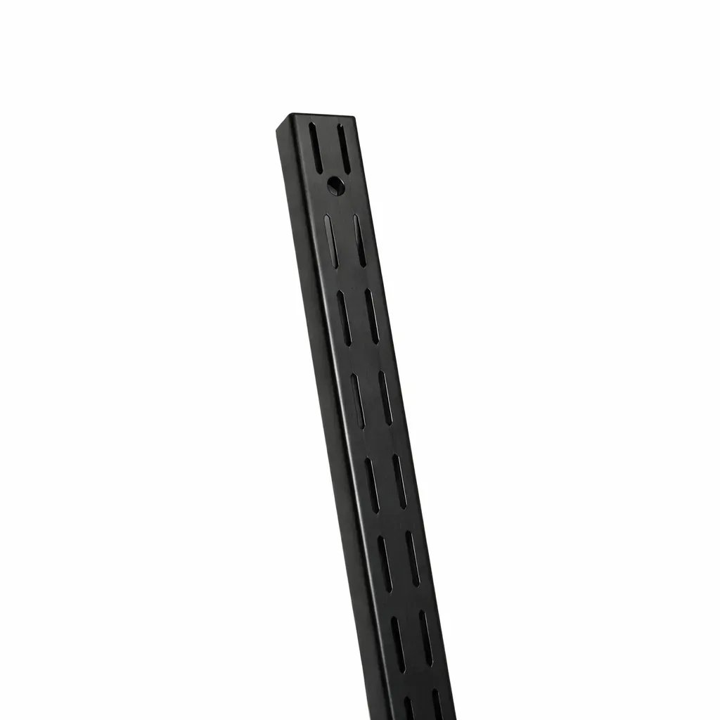 PILAR RANURADO DOBLE 32 CM NEGRO