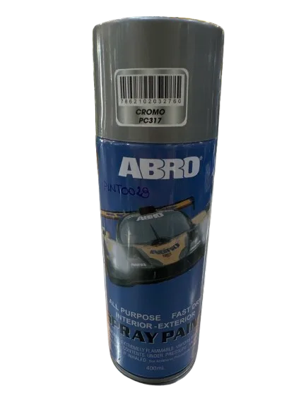 PINTURA SPRAY ABRO CROMO PLATA PA317