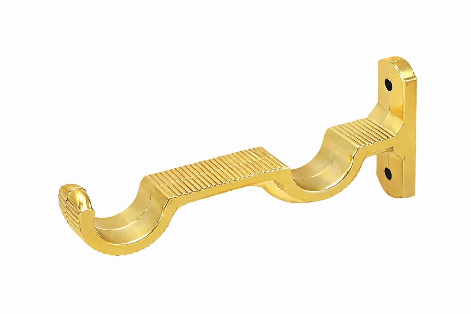 SOPORTE DORADO DOBLE 1"